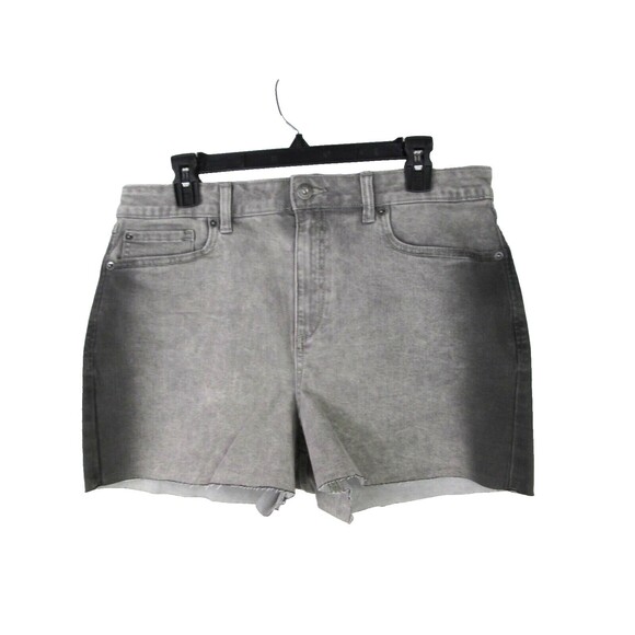 Jean Shorts Women 12/31 Gray Wash INC Raw Hem Cotton Polyester NWT 31-539,540 - Picture 1 of 9